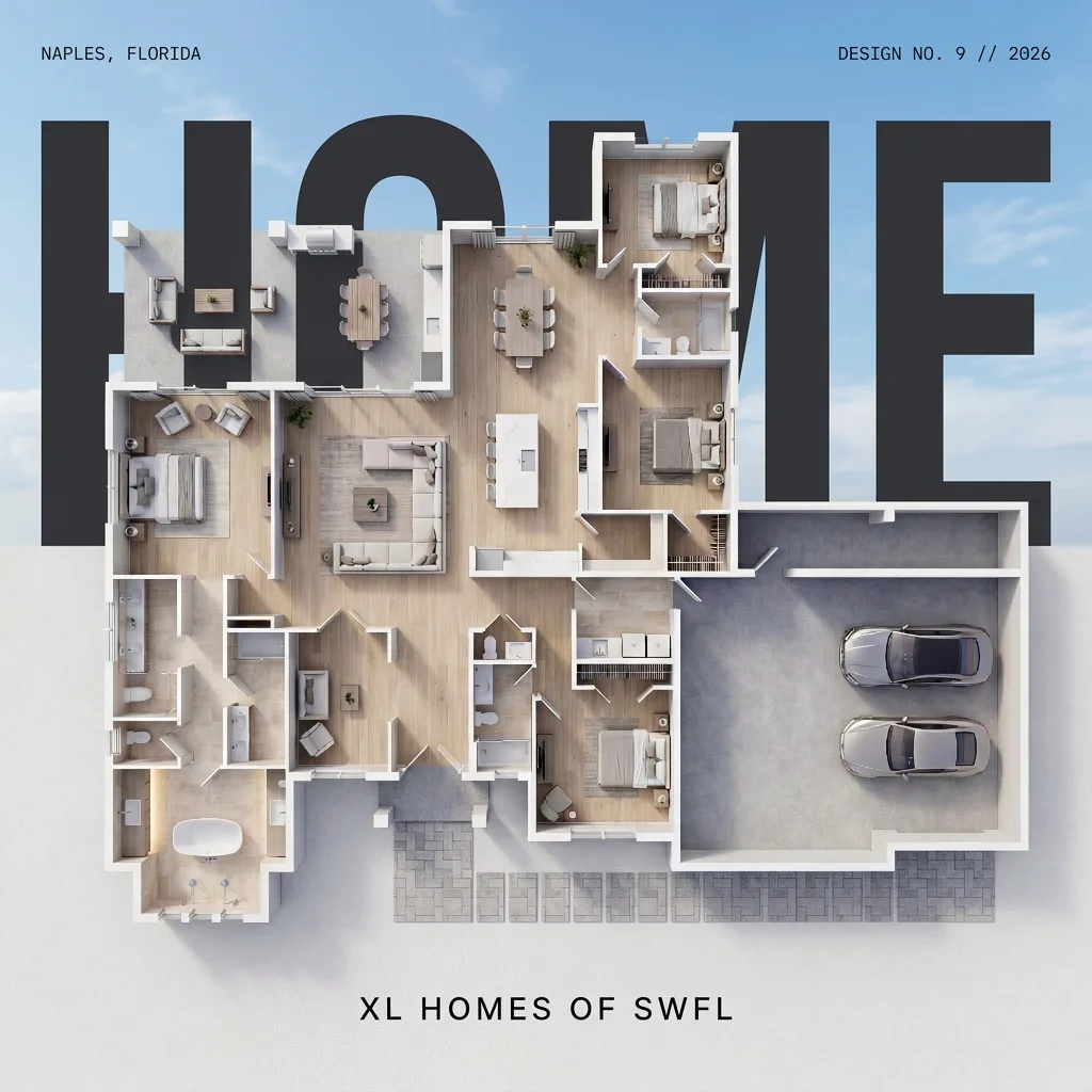Custom home construction on your lot with proven floor plans in Southwest Florida by XL Homes Naples