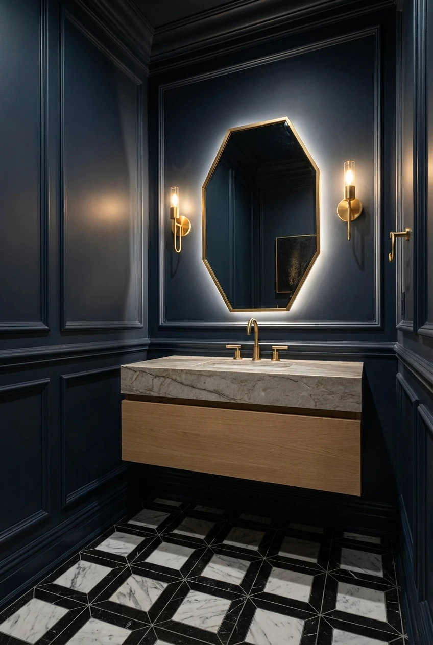 Luxury spa bathroom with marble tiles and designer fixtures in Remodeling Projects high-end remodeling home at Naples, FL by XL Homes custom home builder