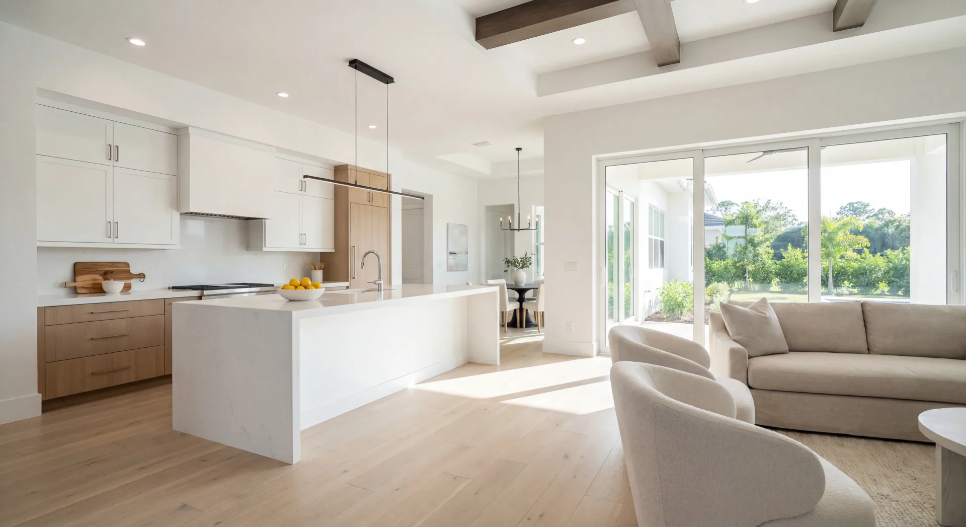 Gourmet kitchen with quartz countertops and custom cabinetry in Remodeling Projects high-end remodeling home at Naples, FL by XL Homes custom home builder