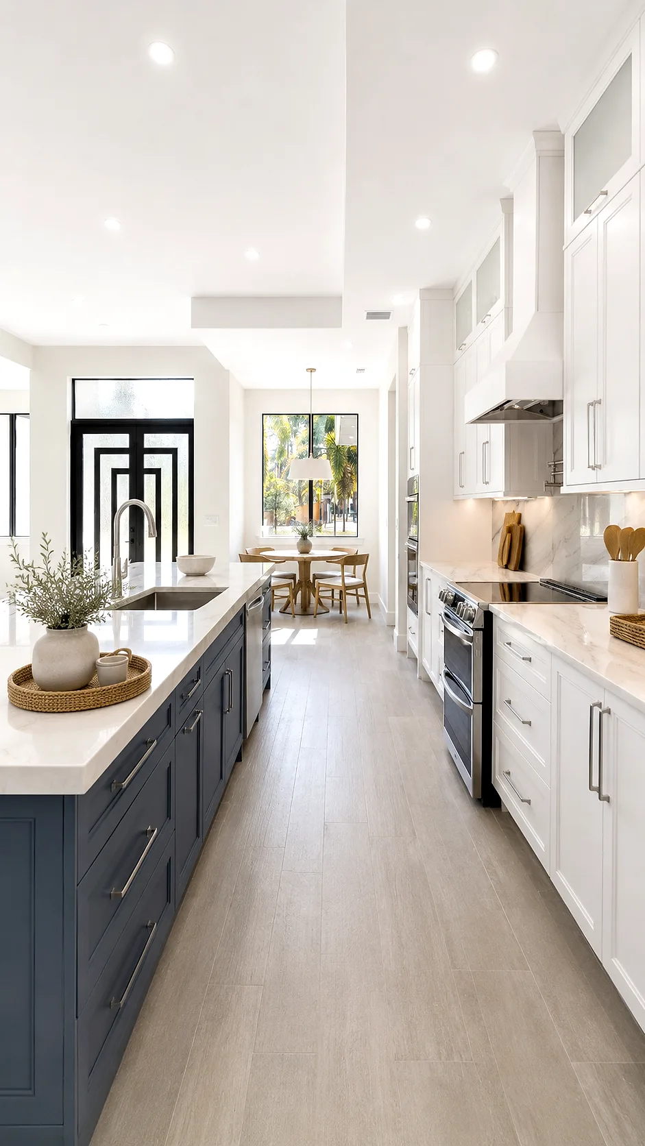 Gourmet kitchen with quartz countertops and custom cabinetry in Remodeling Projects high-end remodeling home at Naples, FL by XL Homes custom home builder