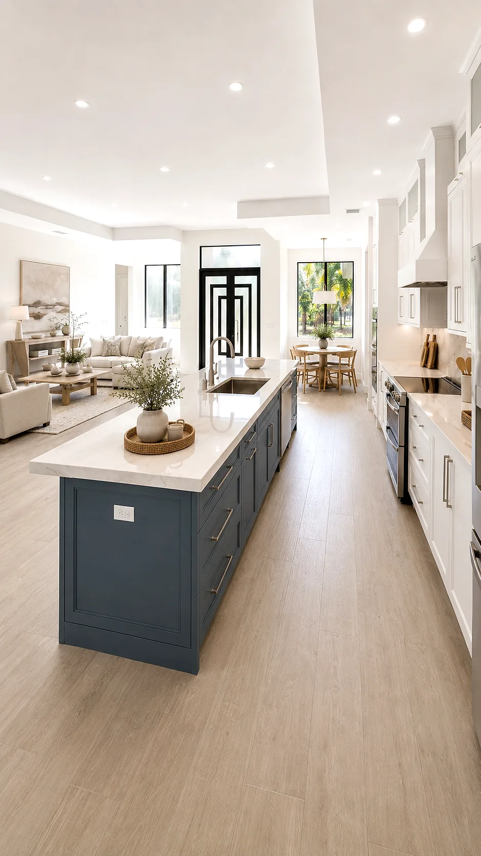 Gourmet kitchen with quartz countertops and custom cabinetry in Remodeling Projects high-end remodeling home at Naples, FL by XL Homes custom home builder