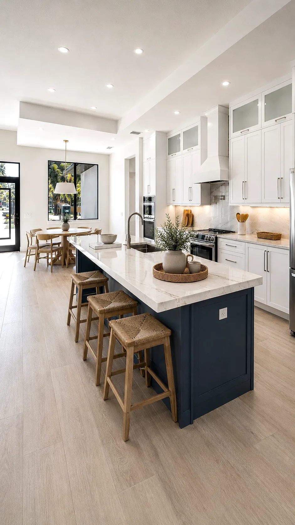 Gourmet kitchen with quartz countertops and custom cabinetry in Remodeling Projects high-end remodeling home at Naples, FL by XL Homes custom home builder